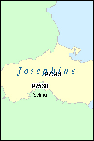 county josephine zip code map oregon