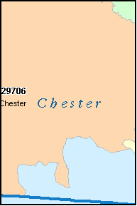 zip chester county code map sc carolina south