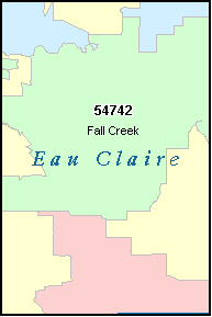 EAU CLAIRE County, Wisconsin Digital ZIP Code Map