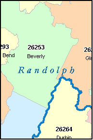 RANDOLPH County, West Virginia Digital ZIP Code Map