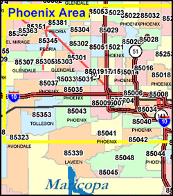 Arizona Map With Zip Codes