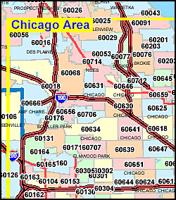 Illinois Map Zip Codes